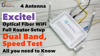 Excitel Optical Fiber WiFi  Step by step Setup  Speed Test  4 Antenna  All you need to know [upl. by Warner]