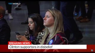 Clinton supporters in disbelief [upl. by Caputto]