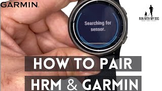 How to pair Heart Rate Monitor to a Garmin watch [upl. by Hamirak]