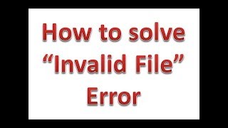 How to Fix Invalid File Name Error In Programs [upl. by Latsyrk]