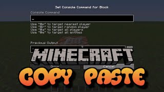 ✔ Minecraft Copy and Paste Commands amp Command Blocks [upl. by Alamaj]