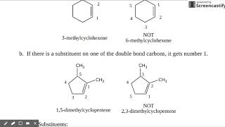 Naming Cycloalkenes Part I [upl. by Koziel]