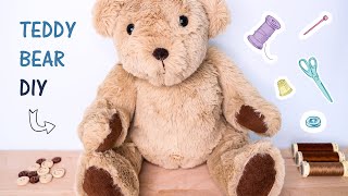 TEDDY BEAR DIY  Beginner friendly  How to make a plushie [upl. by Armin467]