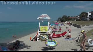 Hanioti Beach in Halkidiki  Παραλία Χανιώτης Χαλκιδική [upl. by Ahsercel231]