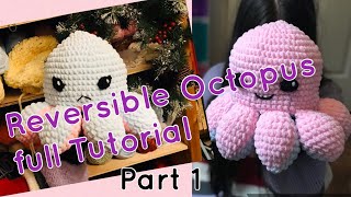 Reversible Octopus Plush Crochet Best Christmas Present Full Tutorial Part 1 With Subtitles [upl. by Caron]