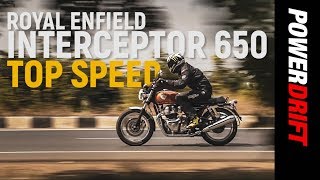 Royal Enfield Interceptor 650  Topspeed run  PowerDrift [upl. by Annette384]