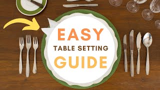 How to Set a Dinner Table with Cutlery FULL TUTORIAL [upl. by Eenhat]