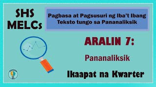 Aralin 7 Pananaliksik Layunin SHS Grade 11 MELCs Ver2 Part 1 [upl. by Desiree]