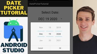 Pop Up Date Picker Android Studio Tutorial [upl. by Laiceps]