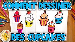 Comment dessiner un CUPCAKE facilement étape par étape  Dessin Pour Enfant [upl. by Hinson]