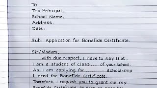 Application for bonafide certificate in English [upl. by Gapin]