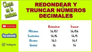 REDONDEAR y TRUNCAR aproximación de números decimales [upl. by Ylek]