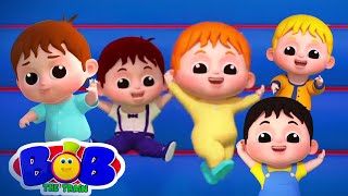 पाँच छोटे बच्चे  paanch chhote bachche  Five Little Babies Hindi Mein  Bob The Train Ke Balgeet [upl. by Ravel]