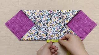 How To Make Origami Pouch Bag  Beginners Sewing Project Simple And EASY [upl. by Stine]