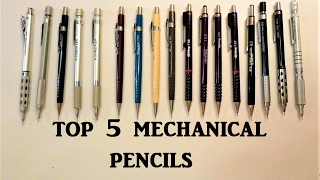 Top 5 Mechanical Pencils Review Pentel Staedtler Rotring [upl. by Bremser]