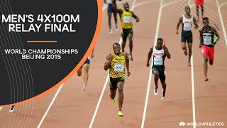 Mens 4x100m Relay Final  World Athletics Championships Beijing 2015 [upl. by Etnecniv23]