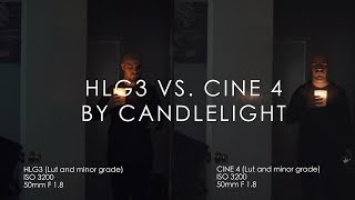 Sony A7III  HLG3 vs Cine 4 by Candlelight [upl. by Ocihc188]