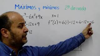 MÁXIMOS Y MÍNIMOS Criterio de la segunda derivada ejemplo 1 [upl. by Irtimed]