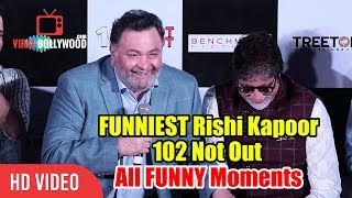 FUNNIEST Rishi Kapoor With Amitabh Bachchan  102 Not Out Song Launch Funny Moments [upl. by Raine]