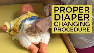 Proper Diaper Changing Procedure [upl. by Dreda789]