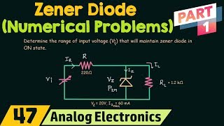 Zener Diode Numerical Problems Part 1 [upl. by Eanej924]