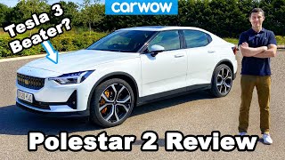 Polestar 2 EV review  see where it beats the Tesla Model 3 [upl. by Bathsheb]