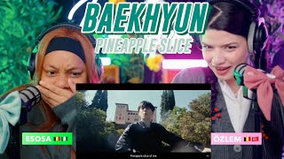 백현 BAEKHYUN Pineapple Slice MV reaction [upl. by Esiuol]