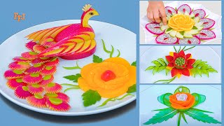 5 Useful 🍓 Beautiful Food Arts amp Garnishes [upl. by Aneet]