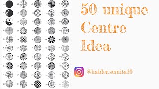 50 Easy Mandala Patterns For Beginners  Unique Centre Idea [upl. by Asiled]