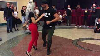 Sara Lopez amp Ivo Vieira dancing Kizomba at BachaaKizzz 1st Edition Stuttgart [upl. by Rabelais]