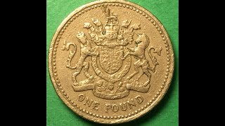 UK 1 Pound 1983 England Coat of Arms [upl. by Taft]