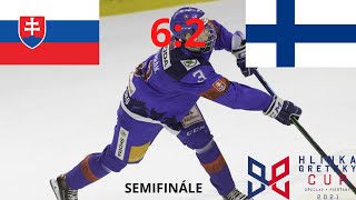 SLOVENSKO VS FÍNSKO HLINKA GRETZKY CUP 2021 SEMIFINÁLE [upl. by Nerek]