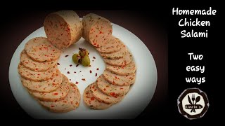 Chicken Salami  Homemade Salami  Easy Salami Recipe  Chicken Mortadella  Lizwins Kitchen [upl. by Atinihc]