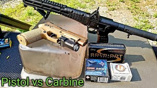 9mm Pistol VS Carbine Ballistic Gel Test [upl. by Eittik338]