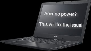 No power issue Acer  Battery reset [upl. by Tserrof]