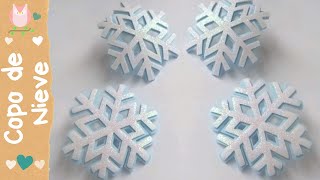 ¿Como hacer Copos de Nieve faciles en Foami o Goma Eva Manualidades  Navidad [upl. by Anoyet825]