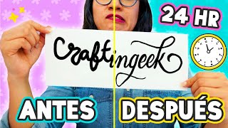 HAZ UN LETTERING PERFECTO EN 24Hrs 😱 ¿Lo logré ✄ Craftingeek [upl. by Aytak437]