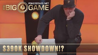 The Big Game S1 ♠️ W6 E5 ♠️ CRAZY 390K showdown Hellmuth vs Stern ♠️ PokerStars [upl. by Robert]