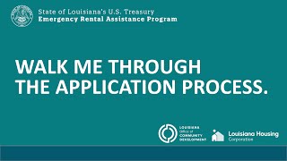 Application Walkthrough US Treasury Louisiana Emergency Rental Assistance Program [upl. by Ajiam]