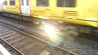 Merseyrail 507 009 making arcs at Birkdale station [upl. by Earla]