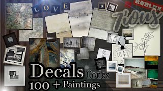 Decals Codes Modern Paintings  Decals Ids  Bloxburg ROBLOX [upl. by Schaper]