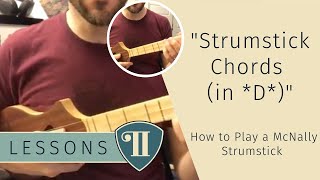 Strumstick Chords in D  How to Play a McNally Strumstick Dulcimer [upl. by Shaefer]