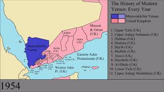 The History of Modern Yemen Every Year [upl. by Rubel734]