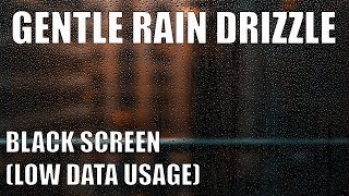 4 HR  GENTLE RAIN DRIZZLE SOUND for sleep or study black screen  ASMR 360 [upl. by Yenitirb]