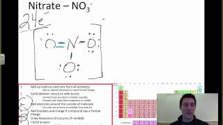 Lewis Structure Nitrate NO3 [upl. by Brasca913]