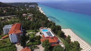 Alexander the Great Beach Hotel  fly by around the beach paradise in Kriopigi Halkidiki [upl. by Fidel147]