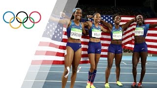 USA Womens 4x100m Relay wins gold [upl. by Liarret]