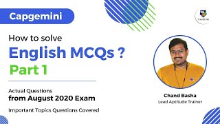 How to Solve Capgemini English MCQ Questions  English Communication MCQ Questions [upl. by Sydalg]