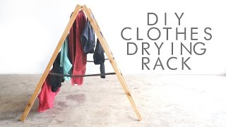 DIY Foldable Clothes Drying Rack  Modern Builds  EP 36 [upl. by Oivatco]