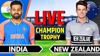 India vs New Zealand Match 12  Live Cricket Match Today  IND vs NZ  Champions Trophy Last 40 Ov [upl. by Fia]